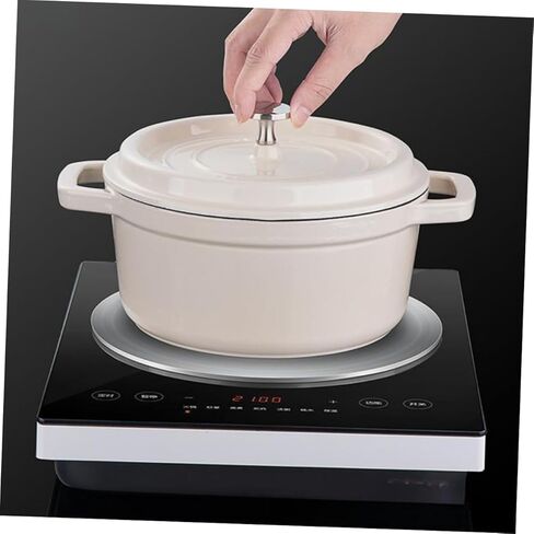 STOBAZA Stainless Steel Induction Cooktop Adapter Plate 24cm Heat Diffuser Adjustable Handle Compatible Cookware for Electric and Gas Stoves Versatile Cooking Tool in Saudi Arabia