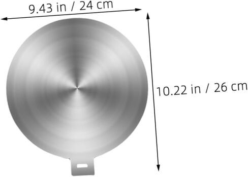STOBAZA Stainless Steel Induction Cooktop Adapter Plate 24cm Heat Diffuser Adjustable Handle Compatible Cookware for Electric and Gas Stoves Versatile Cooking Tool in Saudi Arabia