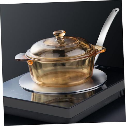 STOBAZA Stainless Steel Induction Cooktop Adapter Plate 24cm Heat Diffuser Adjustable Handle Compatible Cookware for Electric and Gas Stoves Versatile Cooking Tool in Saudi Arabia