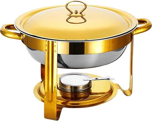 Stainless Steel Hot Pot Heating Tray – Insulated Furnace for Buffet, Catering Hotel Use, 4.5 L Food Heater for Party,A-34 * 22.5 cm in Saudi Arabia