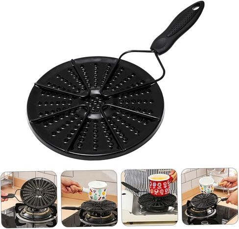Cabilock Heat Diffuser Plate Enamel Cooking Accessory for Gas Stoves Even Heat Distribution for Pots for Milk Porridge Easy to Clean Hot Insulation in Saudi Arabia