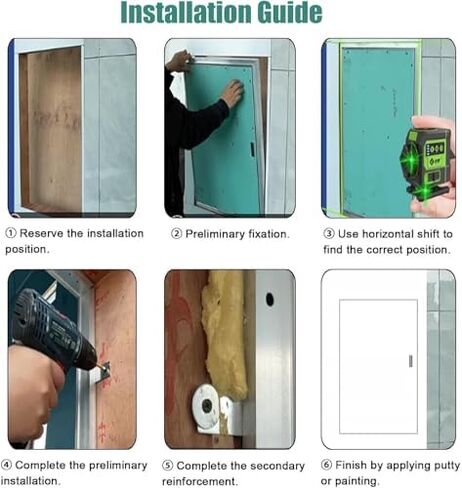 باب لوحة وصول مخفي مقاس 14 × 36 للجدران الجافة، باب فحص من الألومنيوم للاستخدام الصناعي والسكني والتجاري، تصميم مخفي، باب الوصول إلى السباكة (14 بوصة × 36 بوصة) in Kuwait