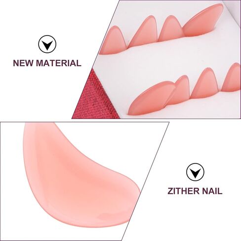 مجموعة أظافر أصابع جوزينج الاحترافية من تويفيان، أغطية حماية كبيرة لأطراف الأصابع من الكريستال الأحمر الرمان للعب جوزينج، ملحق أداة سلسلة قوية لتدريب البالغين in Kuwait