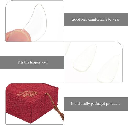 Guzheng إصبع يختار كبير كريستال أبيض ممارسة الأظافر المهنية Guzheng اللعب الملحقات العالمية سلسلة أداة أغطية الأظافر in Kuwait