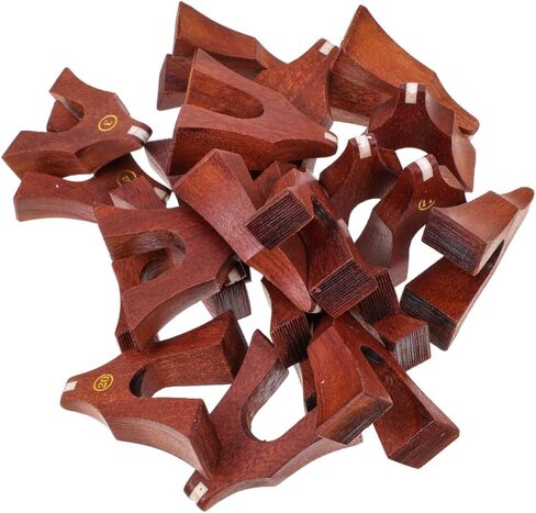 Mikinona 21 Pcs Wooden Guzheng Bridges Support Pillars Light Brown Rosewood Musical Instrument Parts for Guzheng String Replacement and Maintenance in Saudi Arabia