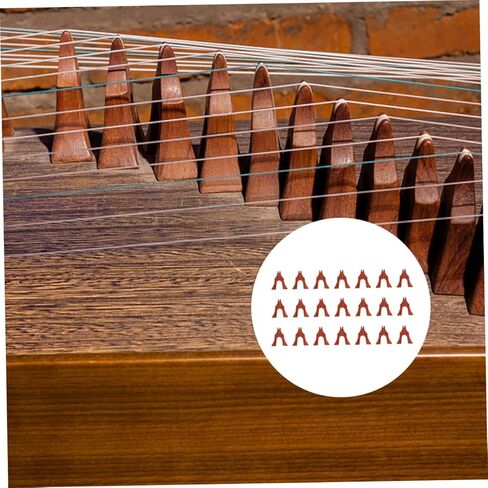 Mikinona 21 Pcs Wooden Guzheng Bridges Support Pillars Light Brown Rosewood Musical Instrument Parts for Guzheng String Replacement and Maintenance in Saudi Arabia
