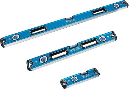 3-Piece Spirit Level Set (12", 24", 40"), Level Set with Magnetic Torpedo, 45°/90°/180°Bubbles Measuring, Aluminium Alloy Levels, Open Top View Design in Kuwait