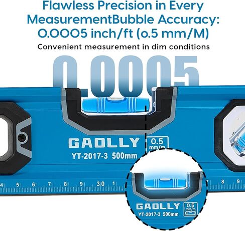 3-Piece Spirit Level Set (12", 24", 40"), Level Set with Magnetic Torpedo, 45°/90°/180°Bubbles Measuring, Aluminium Alloy Levels, Open Top View Design in Kuwait