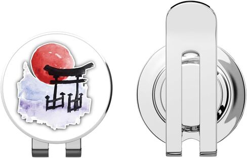 Japan Landscape Watercolor Golf Hat Clip with Magnetic Ball Marker in Saudi Arabia