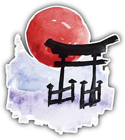 Japan Landscape Watercolor Golf Hat Clip with Magnetic Ball Marker in Saudi Arabia