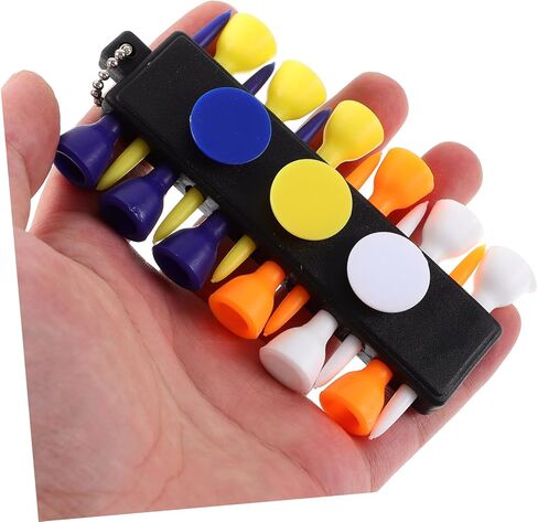BESTonZON Tee Caddy Keeper Set Golf Tees Ball Markers Divot Tool Keychain Essential Golf Accessories for Convenient Storage Organization in Saudi Arabia