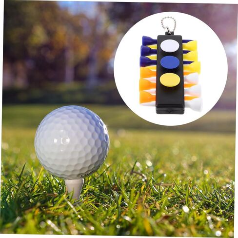 BESTonZON Tee Caddy Keeper Set Golf Tees Ball Markers Divot Tool Keychain Essential Golf Accessories for Convenient Storage Organization in Saudi Arabia