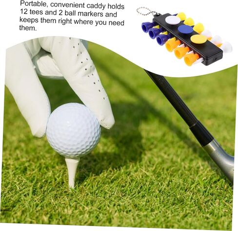 BESTonZON Tee Caddy Keeper Set Golf Tees Ball Markers Divot Tool Keychain Essential Golf Accessories for Convenient Storage Organization in Saudi Arabia