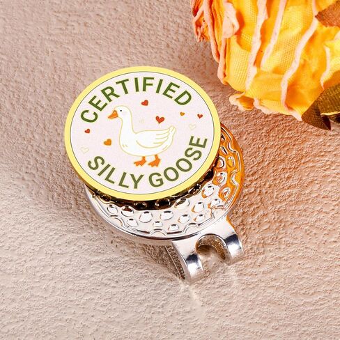 Magnetic Goose Golf Ball Marker Hat Clip, Cute Golfs Gifts for Women Men Friends, Funny Valentines Day Gifts for Her Daughter Girlfriend, Birthday Gift for Teen Girls, Golf Accessories for GolfLovers in Saudi Arabia
