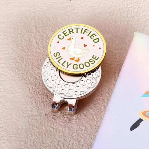 Magnetic Goose Golf Ball Marker Hat Clip, Cute Golfs Gifts for Women Men Friends, Funny Valentines Day Gifts for Her Daughter Girlfriend, Birthday Gift for Teen Girls, Golf Accessories for GolfLovers in Saudi Arabia