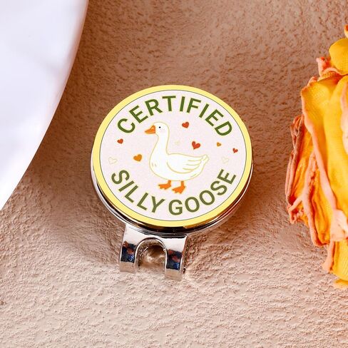 Magnetic Goose Golf Ball Marker Hat Clip, Cute Golfs Gifts for Women Men Friends, Funny Valentines Day Gifts for Her Daughter Girlfriend, Birthday Gift for Teen Girls, Golf Accessories for GolfLovers in Saudi Arabia