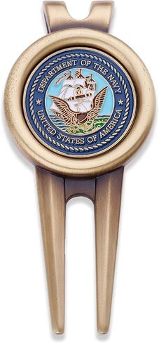 Coins For Anything, Inc Navy Golf Divot Tool Plus Ball Markers - USN U.S. Navy Military Golf Ball Marker & Tool - Designed by Military Veterans - Officially Licensed in Saudi Arabia