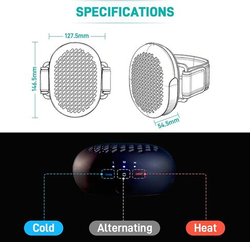 Nekteck Portable Cold Therapy Machine Recovery Therm Cube for Pain Relief, Rechargeable 3-in-1 Heat and Cold Contrast Therapy for Knee, Shoulder, Back, Leg in Kuwait