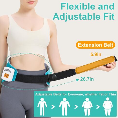 AOBOCO Cordless Heating Pad for Back Pain Relief, 5000mAh Rechargeable Lower Back Massager with Heat, Portable Heated Waist Belt Wrap for Women Men, 104℉-140℉ Heat Levels, 3 Vibration Modes in Saudi Arabia