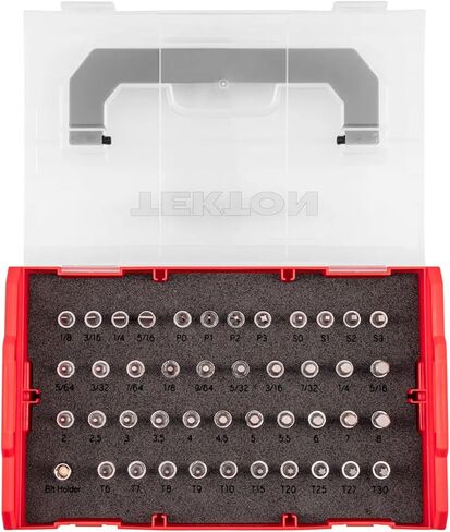 Tekton 1/4 بوصة محرك Hex ، Torx ، Phillips ، مرففة ، مقبس بت مربع مع العلبة (44 قطعة) | SHB90302 in Kuwait