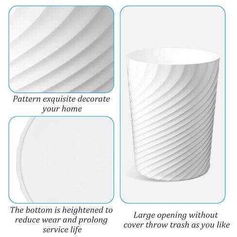Kifmurase 4Pcs Small Trash Can, Wastebasket Recycling Bin, Round Garbage Can, Plastic Waste Basket, Bathroom Garbage Bin with Trash Bags for Bathrooms, Laundry Room, Kitchens, Offices, Dorms in Saudi Arabia
