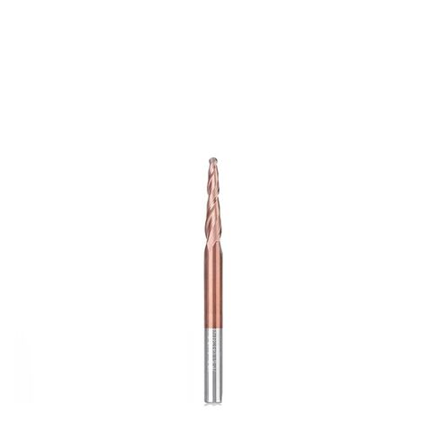 1pcs 2 Flute Carbide Ball Nose End Mills Router Bit R0.25-2.0 Ball Nose Tapered End Mills TiCN Coating Wood Metal Milling Cutters(R0.25x20xD6x50) in Saudi Arabia