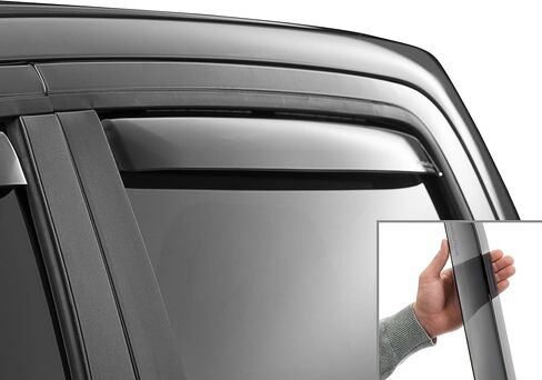 WeatherTech Custom Fit Side Window Deflectors for Ram Truck 1500 TRX, Ram 1500, Ram Truck 1500, Ram 1500 TRX - (81935IM), Rear Pair - Dark Tint in Saudi Arabia