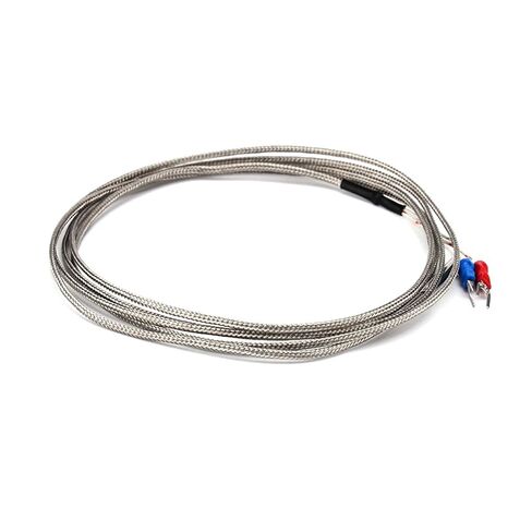 4mm Small Probe Thermocouple Type K 0-600℃ 1/2/3/4/5M Shielded Braide Wire Sensor 1Pcs(K Type 1 M) in Saudi Arabia