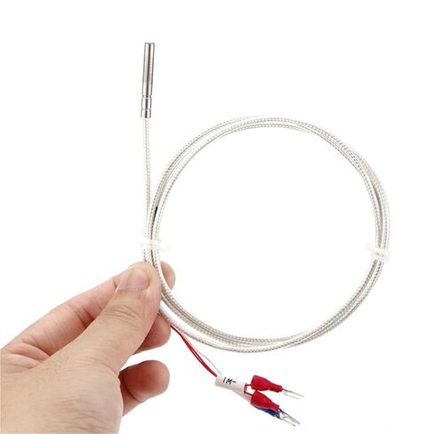 4mm Small Probe Thermocouple Type K 0-600℃ 1/2/3/4/5M Shielded Braide Wire Sensor 1Pcs(K Type 1 M) in Saudi Arabia