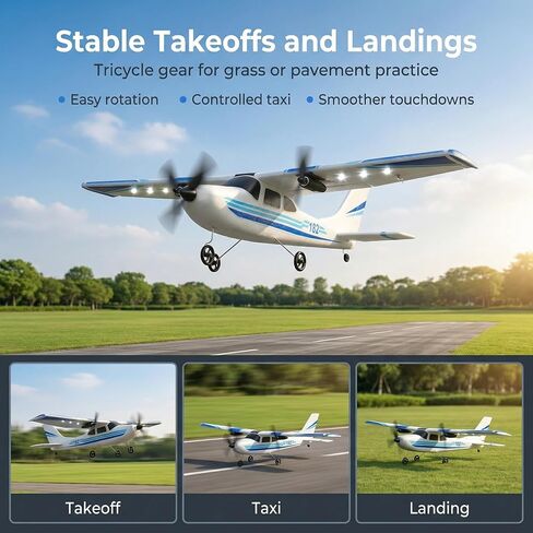 RC Airplane,RC Plane, 2.4GHz 2 Channels RTF RC Aircraft with 3-Axis Gyro for Beginner Easy to Speedy Fly Glider Toys with 2 Extra Batteries [ 3 Batteries ] in Kuwait