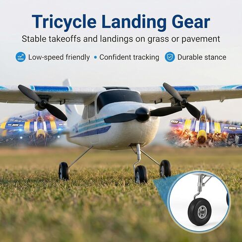 RC Airplane,RC Plane, 2.4GHz 2 Channels RTF RC Aircraft with 3-Axis Gyro for Beginner Easy to Speedy Fly Glider Toys with 2 Extra Batteries [ 3 Batteries ] in Kuwait