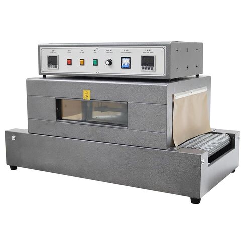 Shrink Wrap Machine Mesh Type Heat Shrink Packaging Machine Electric Tunnel Packaging Equipment with Transparent Furnace for POF PVC (15.8X7.9inch Max Shrink Size) 220V in Kuwait