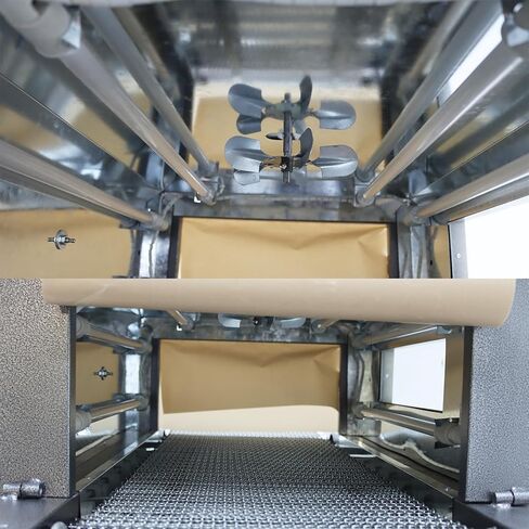 Shrink Wrap Machine Mesh Type Heat Shrink Packaging Machine Electric Tunnel Packaging Equipment with Transparent Furnace for POF PVC (15.8X7.9inch Max Shrink Size) 220V in Kuwait