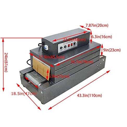 INTSUPERMAI 220V آلة تغليف الأنفاق الحرارية بالانكماش الحراري آلة تغليف الأنفاق بالانكماش BS3015-Mesh Type in Kuwait