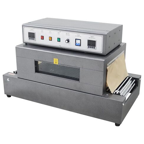 Shrink Wrap Machine Chain Type Heat Shrink Packaging Machine Electric Tunnel Packaging Equipment with Transparent Furnace for POF PVC (15.8X7.9inch Max Shrink Size) 220V in Kuwait