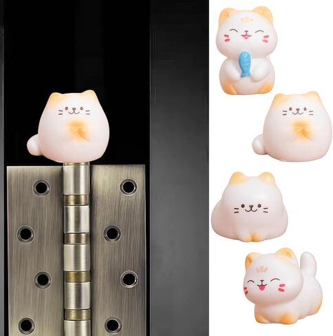Cute Mini Creative Little Kitten Hinge Heads Decorative Topper Set 4PCS, Home Decoration,Magnetic Hinge Head Toppers Door Hinge in Saudi Arabia