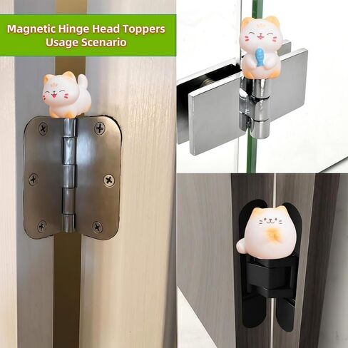 Cute Mini Creative Little Kitten Hinge Heads Decorative Topper Set 4PCS, Home Decoration,Magnetic Hinge Head Toppers Door Hinge in Saudi Arabia