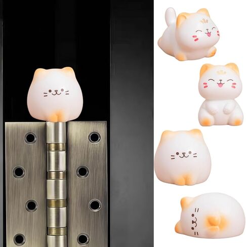Cute Mini Creative Little Kitten,Cat Hinge Heads Decorative Topper Set 4PCS, Home Decoration,Magnetic Hinge Head Toppers Door Hinge in Saudi Arabia