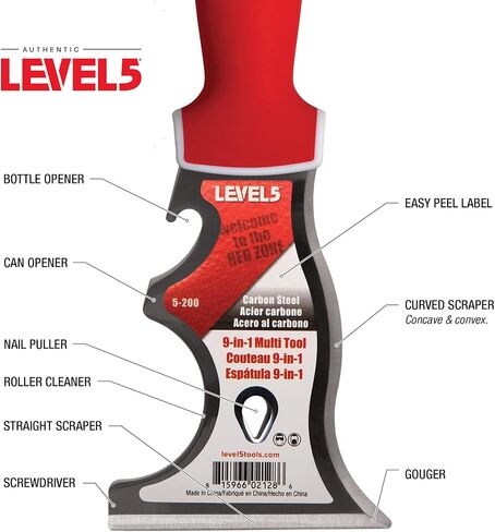 أداة الرسام 9 في 1 - المستوى 5 | سكين متعدد الاستخدامات، فولاذ كربوني مقوى | نهاية المطرقة المعدنية | أدوات تشطيب احترافية | 5-200 in Kuwait