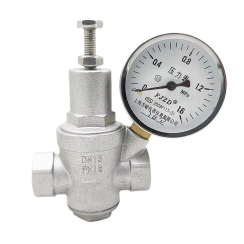 304 Stainless Steel Water Pressure reducing Valve with pressue Gauge DN15-DN50 Water Pressure Regulator/Relief Valves(DN40) in Saudi Arabia