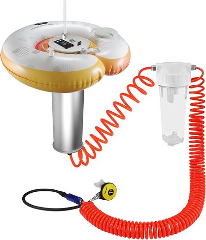 Scuba Diving Ventilator System, Portable Tankless Lung Underwater Breathing Device with 50FT Long Tube, High-Flow Rechargeable Air Compressor for Snorkeling, Recreational Diving & Fishing in Kuwait