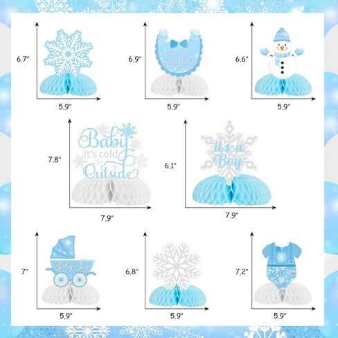 8 Pack Baby It’s Cold Outside Honeycomb Centerpieces Baby Shower Decorations for Girl, Winter Pink White Little Snowflake It’s A Girl Table Toppers Decors Gender Reveal Party Supplies in Saudi Arabia