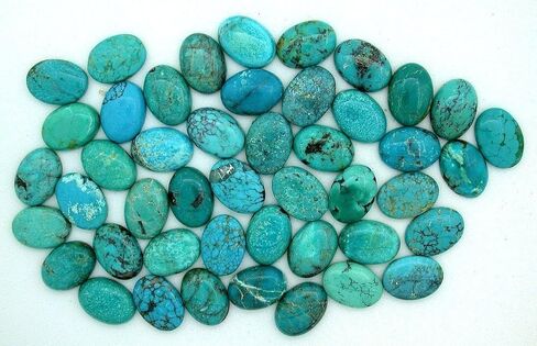 ONE 18x13 بيضاوي سونوران المكسيك أزرق أخضر فيروزي كابوشون جوهرة B30A4D/101725 in Kuwait