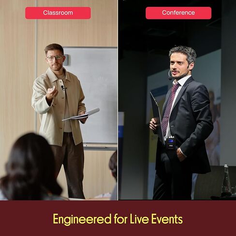 Pyle Wireless Microphone System with 4-Channel Mic Receiver | Includes 4 Lavalier & 4 Headset Mics | Independent Volume Controls and Rack Mountable Design | 300 ft Range for Live Conferences & Events in Saudi Arabia