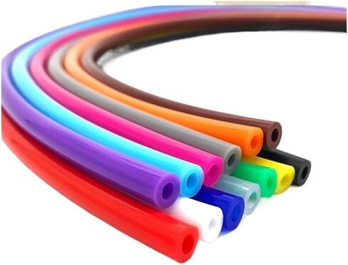Lfang-Silicone Hose 1Meter 9 * 6 Mm Silicone Tube Flexible Rubber Hose Food Grade Soft Drink Pipe Water Connector Colorful Plumbing, Pressure and explosion proof(Yellow Silicone tube) in Saudi Arabia