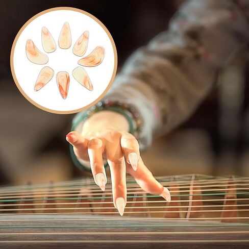 8 قطع من Cabilock، مقاس صغير من الأظافر الواقية من Guzheng، على الوجهين، منحنيات الأصابع للبالغين والأعمار من 6 إلى 10 سنوات، ملحقات ممارسة Guzheng in Saudi Arabia