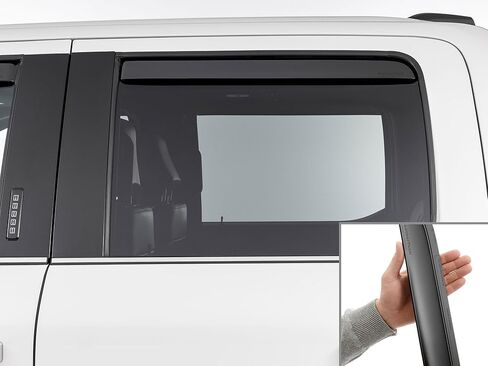WeatherTech Custom Fit Side Window Deflectors for Ford F-150, F-150 Raptor, Super Duty - (81765IM), Rear Pair - Dark Tint in Saudi Arabia