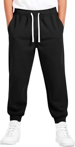 بنطال للزي المدرسي للأولاد من القطن، بنطال رياضي برباط وخصر مطاطي مع جيوب جانبية، بنطال تشينو in Kuwait