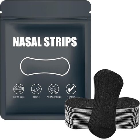 Nasal Strips, Extra Strength Nose Strips for Breathing - Nose Strips Oil & Sweat Proof Adhesive, Universal Fit Snoring Solution (60 Count) in Saudi Arabia