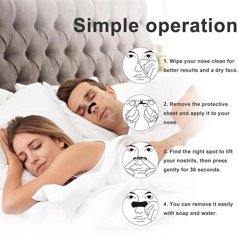 Nasal Strips, Extra Strength Nose Strips for Breathing - Nose Strips Oil & Sweat Proof Adhesive, Universal Fit Snoring Solution (60 Count) in Saudi Arabia